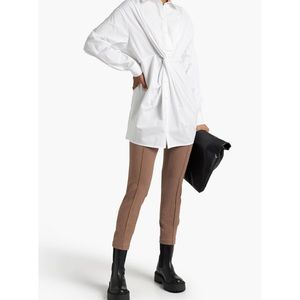 Rosetta Getty Cropped stretch-knit slim-leg pants Chocolate brown XS